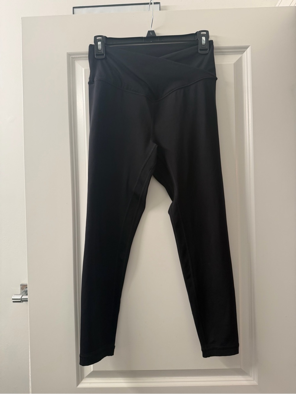 Victoria's Secret Black High-Rise Leggings with crossover  V-Waistband